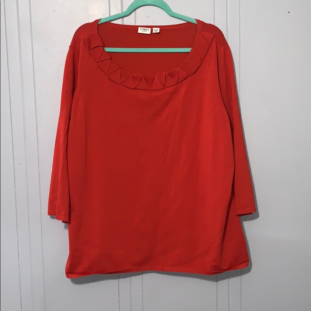 Cato 26/28 Burnt Orange Blouse